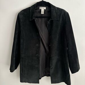 Vintage 90s Black Suede Jacket